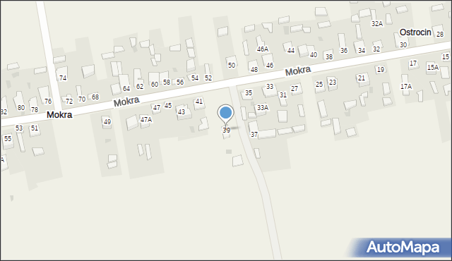 Mokra, Mokra, 39, mapa Mokra