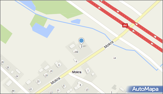 Mokra, Mokra, 2, mapa Mokra