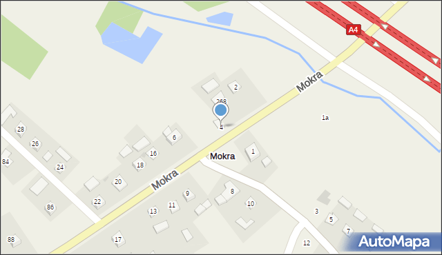 Mokra, Mokra, 4, mapa Mokra