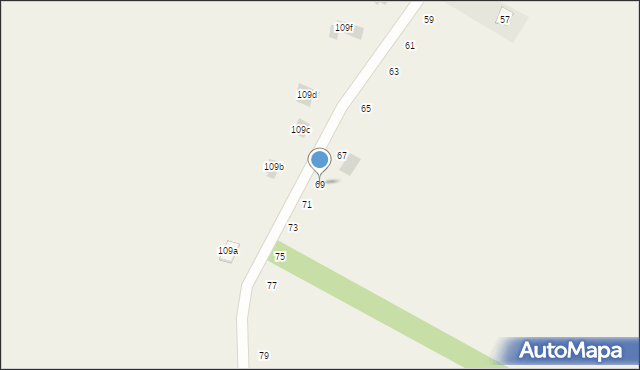 Mokra, Mokra, 69, mapa Mokra