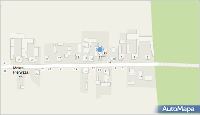 Mokra, Mokra, 12, mapa Mokra