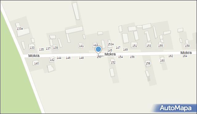 Mokra, Mokra, 150, mapa Mokra