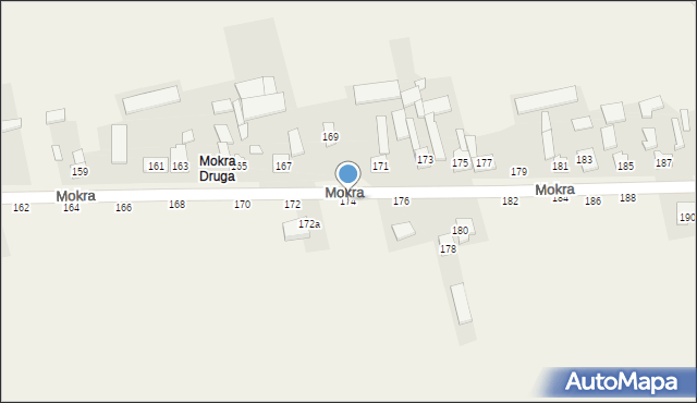 Mokra, Mokra, 174, mapa Mokra
