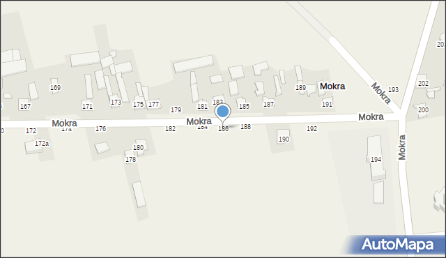 Mokra, Mokra, 186, mapa Mokra