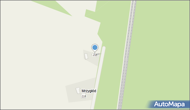 Mokra, Mokra, 216, mapa Mokra