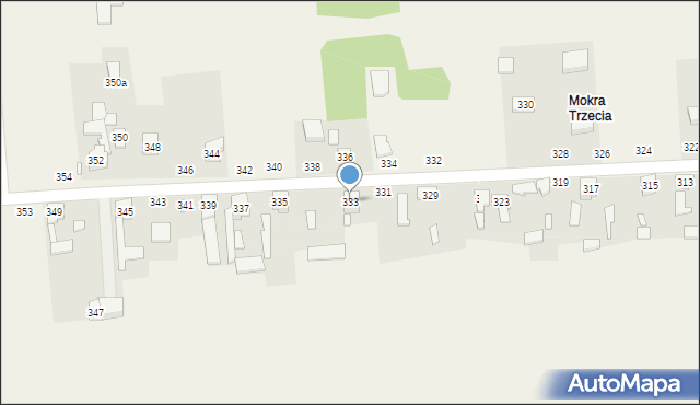 Mokra, Mokra, 333, mapa Mokra