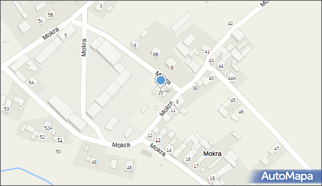 Mokra, Mokra, 10, mapa Mokra