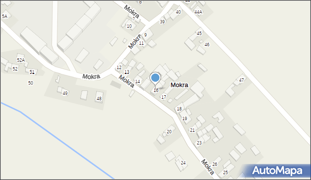 Mokra, Mokra, 16, mapa Mokra