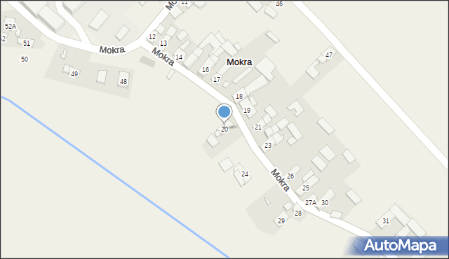 Mokra, Mokra, 20, mapa Mokra