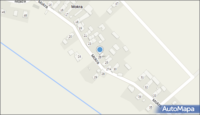 Mokra, Mokra, 26, mapa Mokra