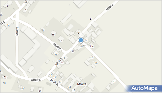 Mokra, Mokra, 40, mapa Mokra