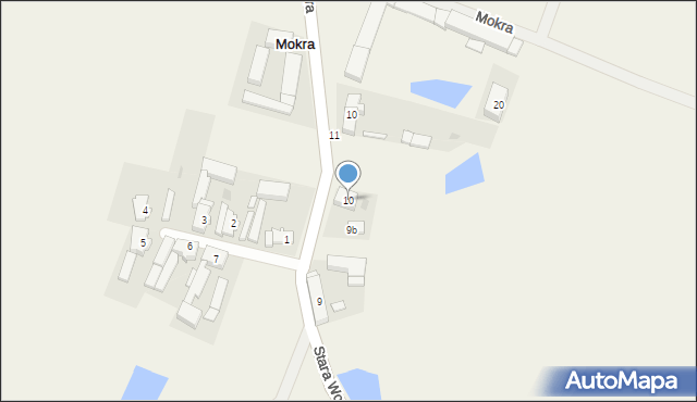 Mokra, Mokra, 10, mapa Mokra