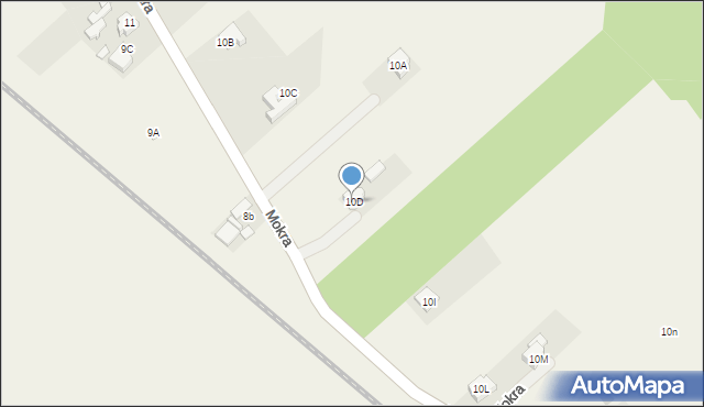 Mokra, Mokra, 10D, mapa Mokra