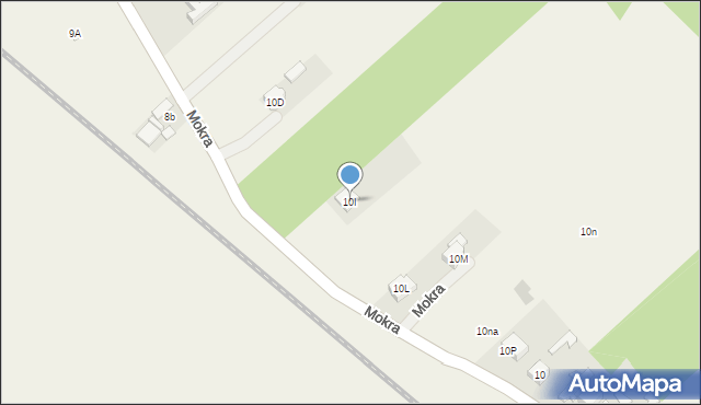 Mokra, Mokra, 10I, mapa Mokra