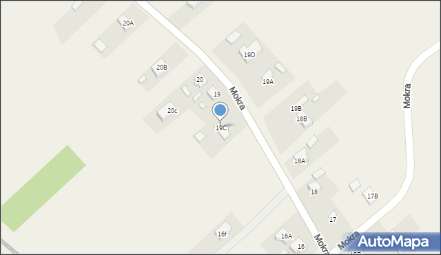 Mokra, Mokra, 19C, mapa Mokra