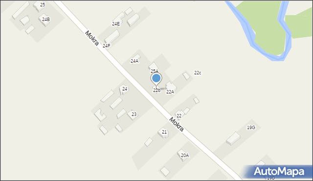 Mokra, Mokra, 22b, mapa Mokra