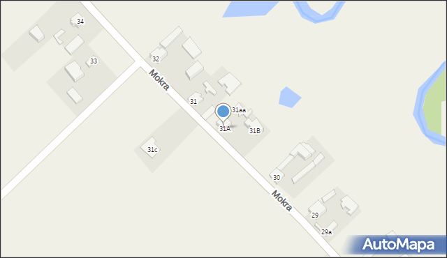 Mokra, Mokra, 31A, mapa Mokra