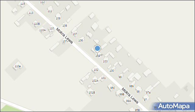 Mokra Lewa, Mokra Lewa, 104, mapa Mokra Lewa