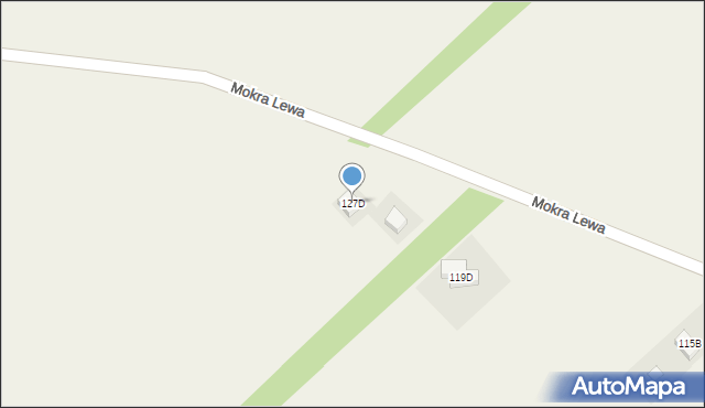 Mokra Lewa, Mokra Lewa, 127D, mapa Mokra Lewa