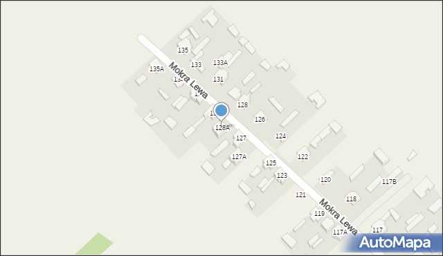 Mokra Lewa, Mokra Lewa, 128A, mapa Mokra Lewa