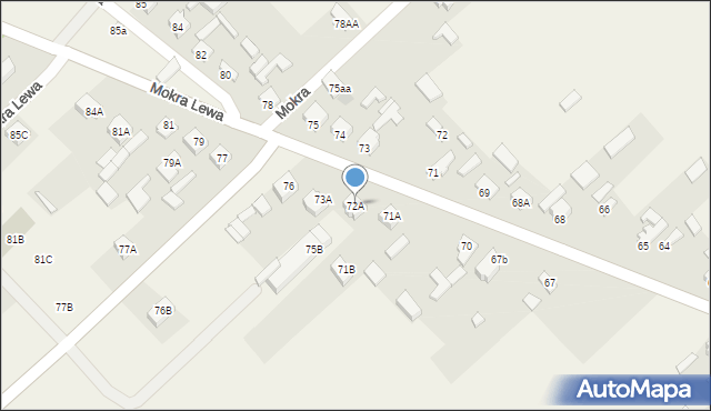 Mokra Lewa, Mokra Lewa, 72A, mapa Mokra Lewa