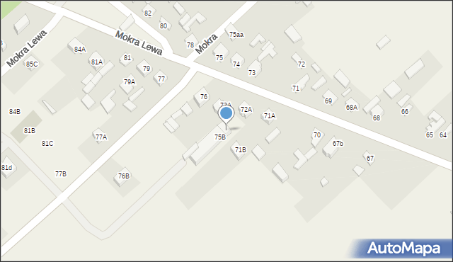 Mokra Lewa, Mokra Lewa, 75a, mapa Mokra Lewa