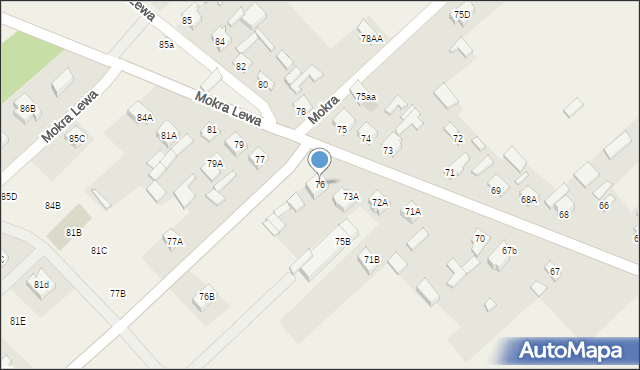 Mokra Lewa, Mokra Lewa, 76, mapa Mokra Lewa