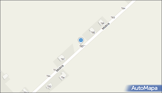 Mokra Lewa, Mokra Lewa, 78D, mapa Mokra Lewa