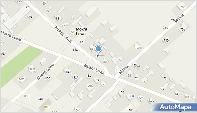Mokra Lewa, Mokra Lewa, 82, mapa Mokra Lewa