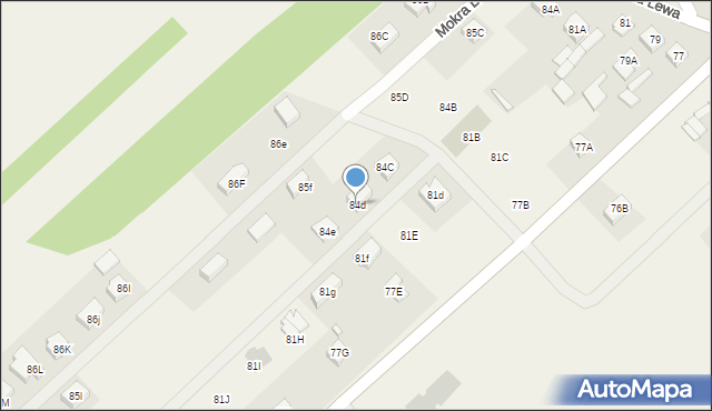 Mokra Lewa, Mokra Lewa, 84d, mapa Mokra Lewa