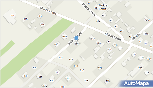 Mokra Lewa, Mokra Lewa, 85C, mapa Mokra Lewa