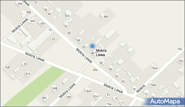 Mokra Lewa, Mokra Lewa, 86, mapa Mokra Lewa