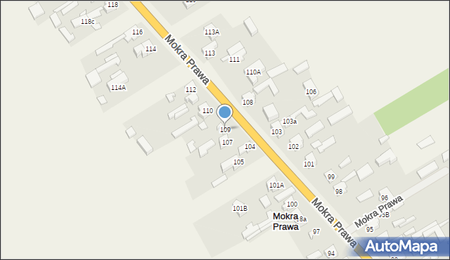 Mokra Prawa, Mokra Prawa, 109, mapa Mokra Prawa