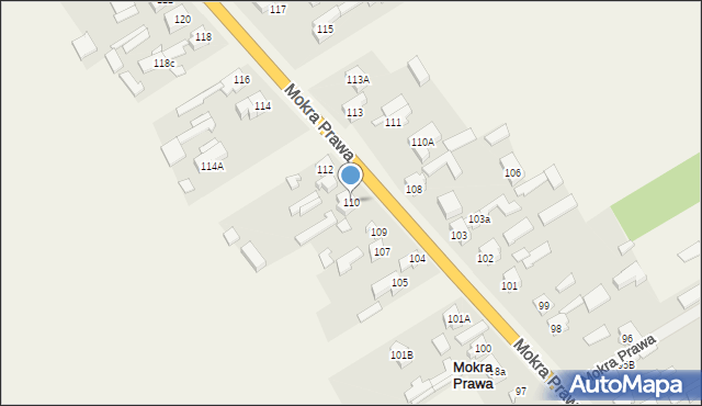 Mokra Prawa, Mokra Prawa, 110, mapa Mokra Prawa