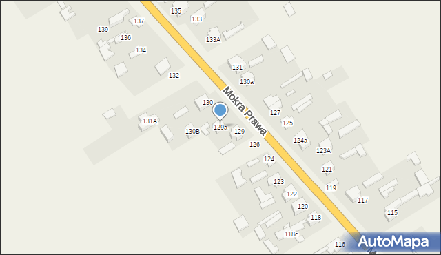 Mokra Prawa, Mokra Prawa, 129a, mapa Mokra Prawa