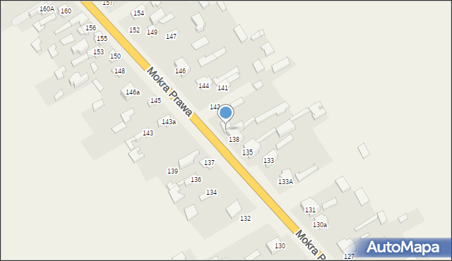 Mokra Prawa, Mokra Prawa, 140, mapa Mokra Prawa