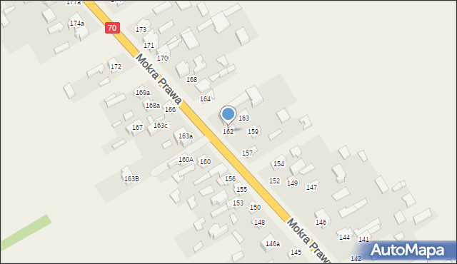 Mokra Prawa, Mokra Prawa, 162, mapa Mokra Prawa