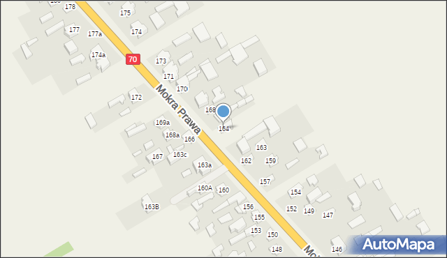 Mokra Prawa, Mokra Prawa, 164, mapa Mokra Prawa
