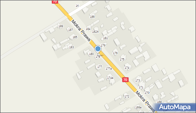 Mokra Prawa, Mokra Prawa, 178, mapa Mokra Prawa