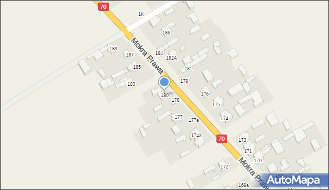 Mokra Prawa, Mokra Prawa, 180, mapa Mokra Prawa