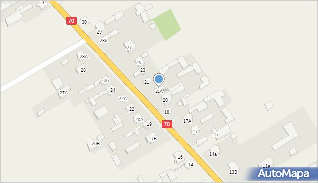 Mokra Prawa, Mokra Prawa, 21A, mapa Mokra Prawa