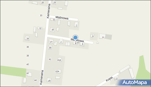 Mokra Wieś, Morelowa, 4, mapa Mokra Wieś