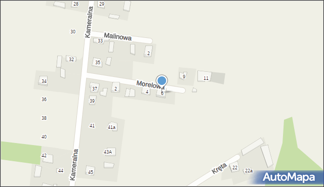 Mokra Wieś, Morelowa, 6, mapa Mokra Wieś