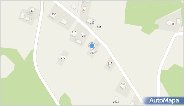 Mokra Wieś, Mokra Wieś, 157, mapa Mokra Wieś