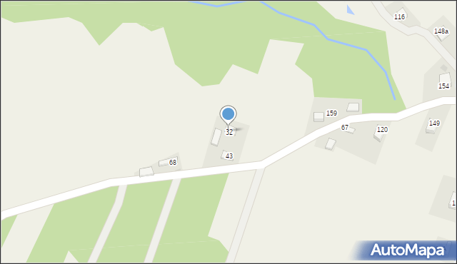 Mokra Wieś, Mokra Wieś, 32, mapa Mokra Wieś