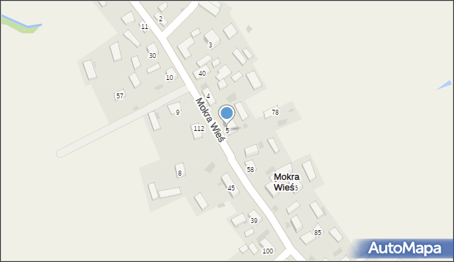 Mokra Wieś, Mokra Wieś, 5, mapa Mokra Wieś