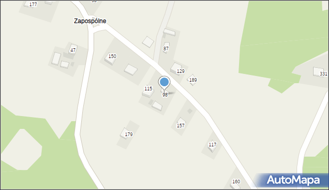 Mokra Wieś, Mokra Wieś, 98, mapa Mokra Wieś