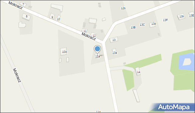 Mokracz, Mokracz, 11a, mapa Mokracz