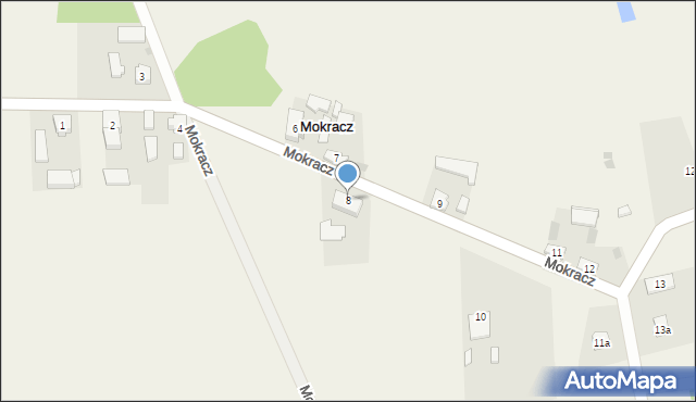 Mokracz, Mokracz, 8, mapa Mokracz