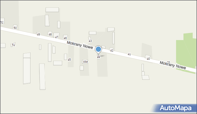 Mokrany Nowe, Mokrany Nowe, 44, mapa Mokrany Nowe